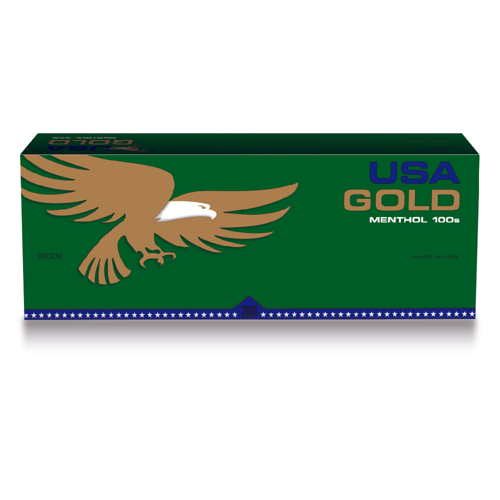 USA Gold Menthol Super King Size 100'S Box 200