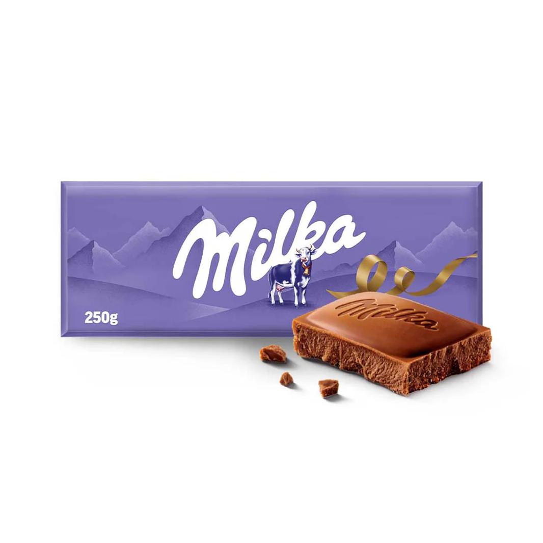 Milka Alpine Milk Chocolate Bar 250 Gr