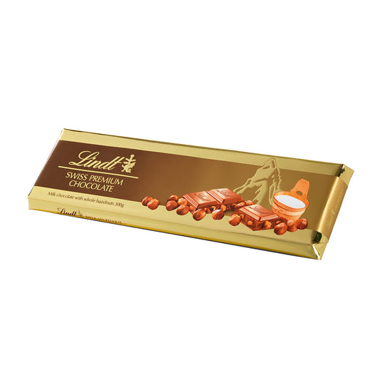 Lindt Gold Milk Hazelnut Tablet 300 Gr