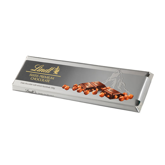 Lindt Silver Dark Hazelnut Tablet 300 Gr