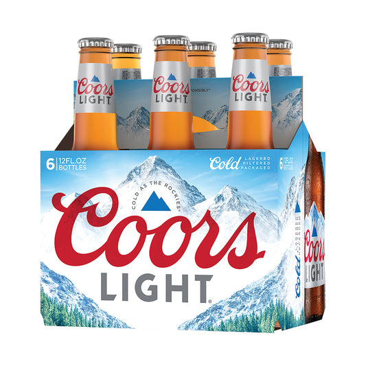 Coors Light Bottle 6 Pack 35.5 Cl